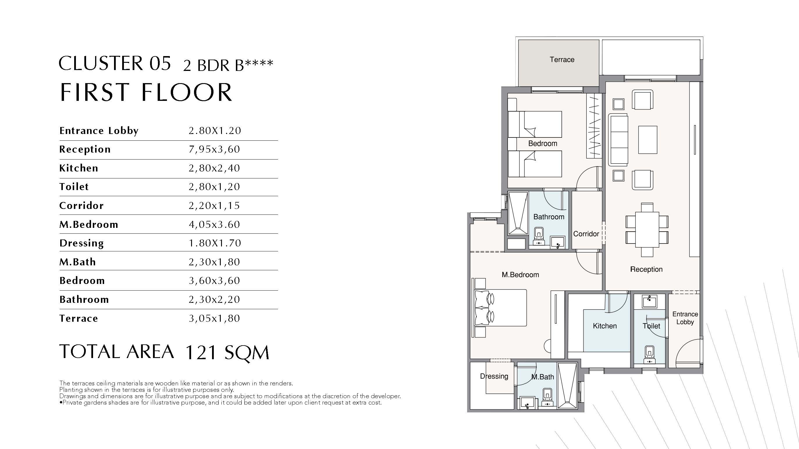 Floor plan for apartment at Oak Residences-Stone Park