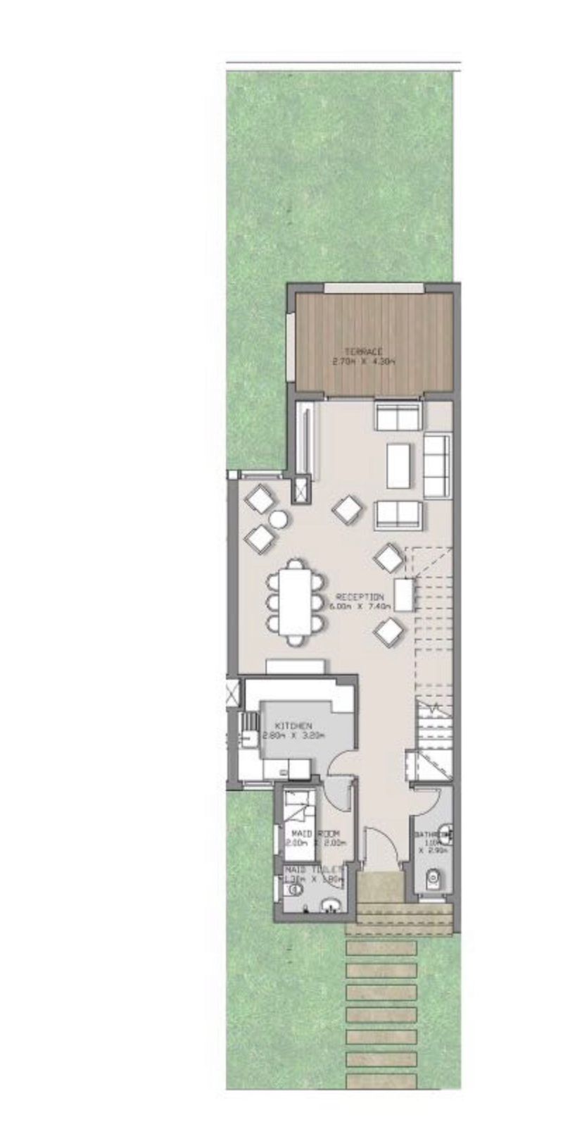 Floor plan for townhouse at Hyde Park