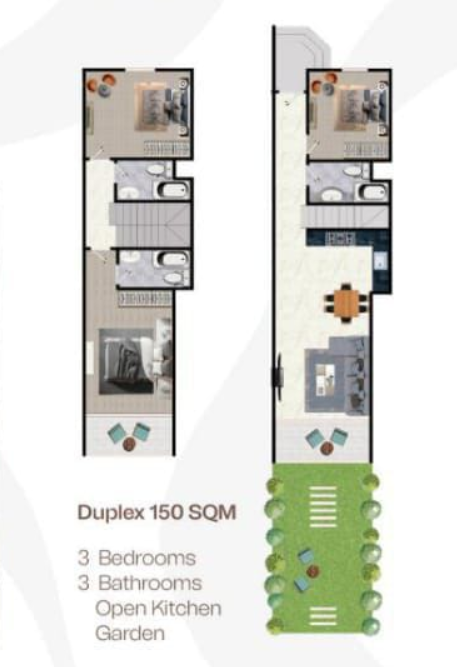 Floor plan for chalet at Cape Bay Blumar Lasirena