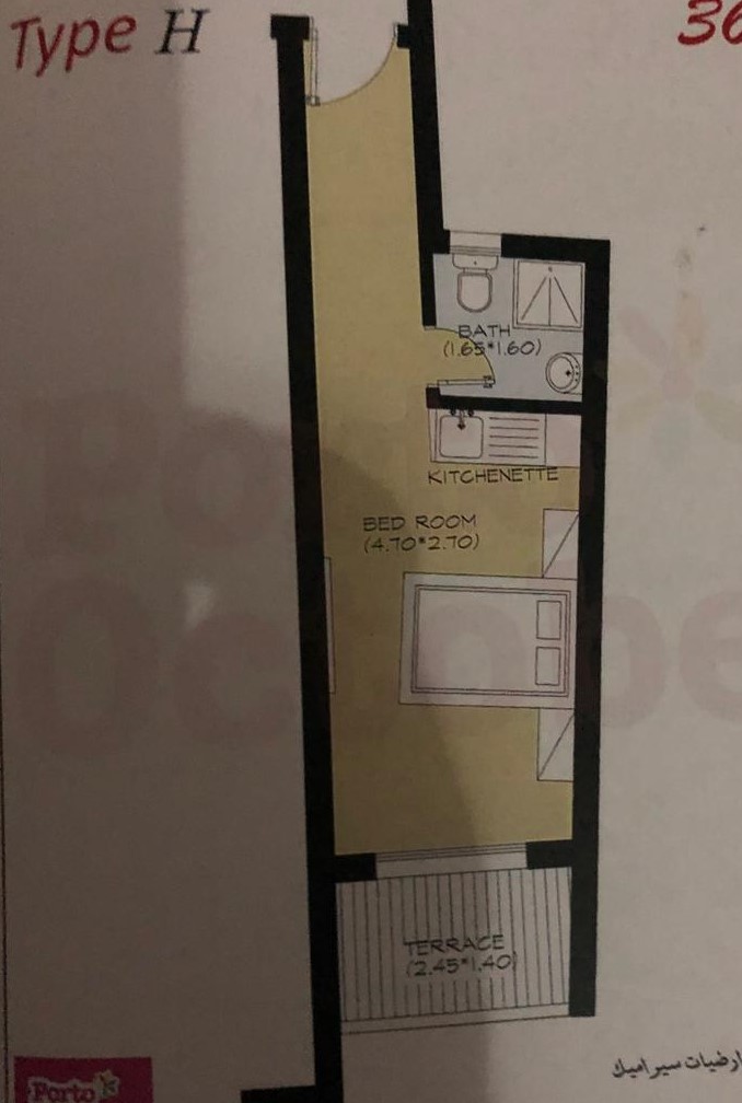 Floor plan for studio at Nyoum October