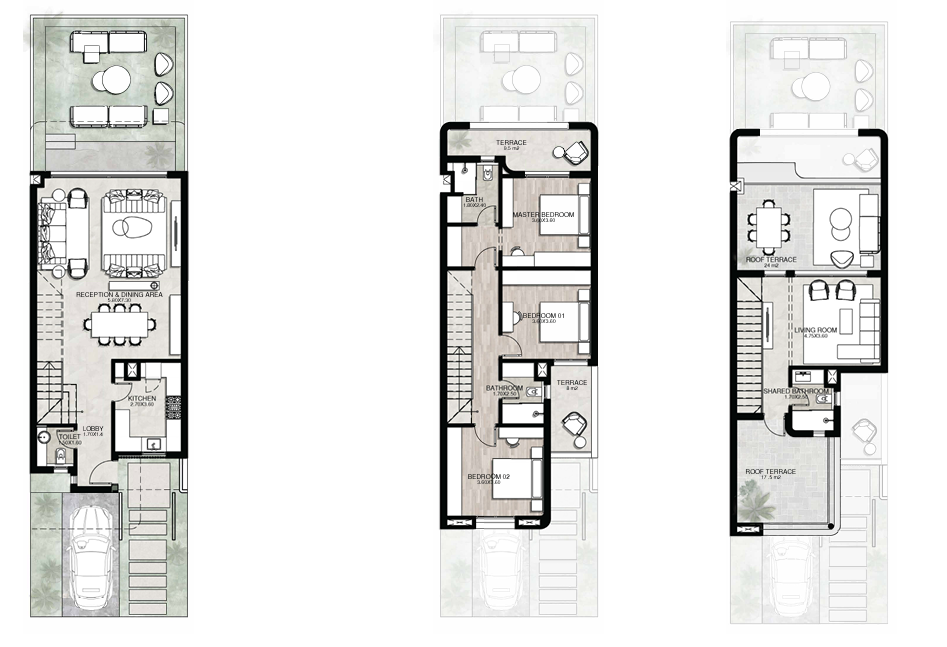 Floor plan for townhouse at Kukun