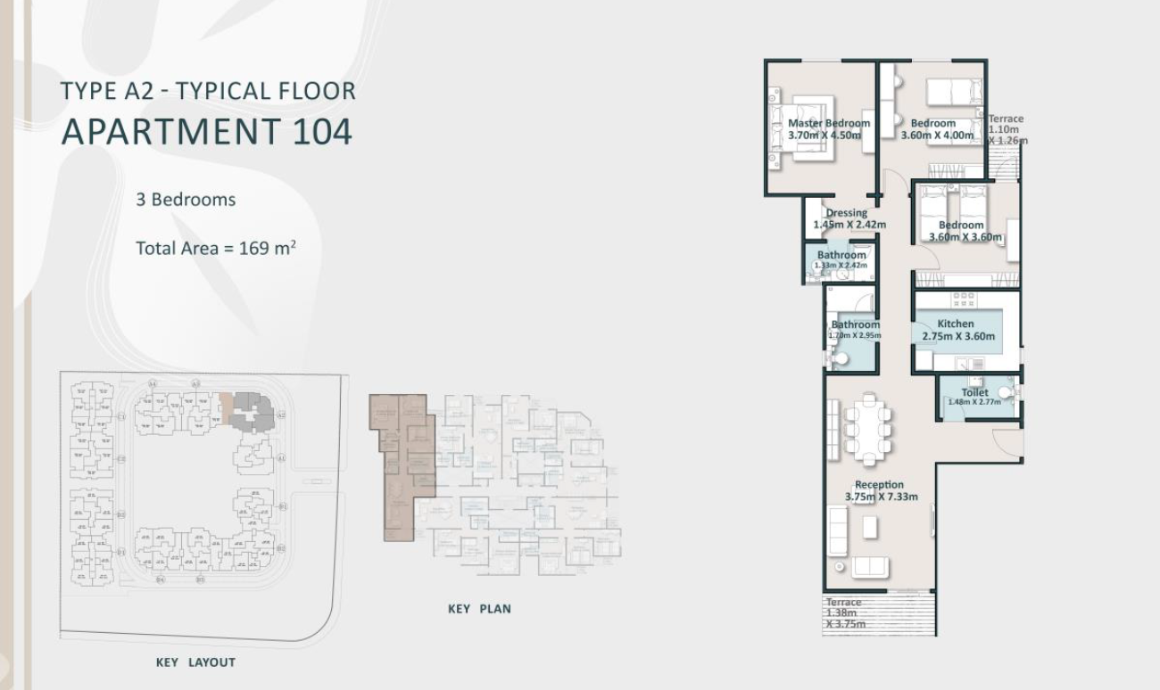 Floor plan for apartment at The Mornings