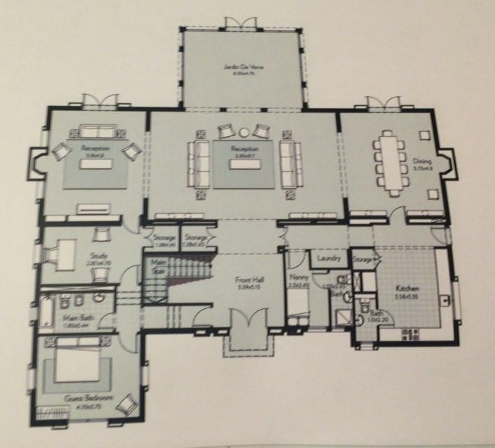 Floor plan for villa at Allegria