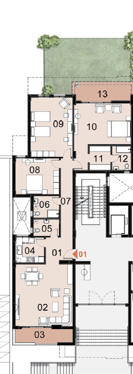 Floor plan for apartment at Mazarine