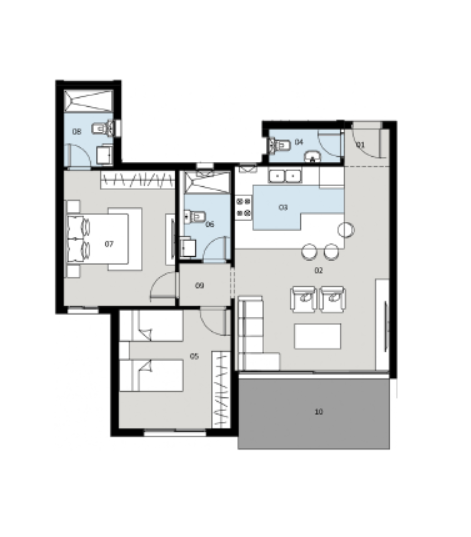 Floor plan for apartment at Red