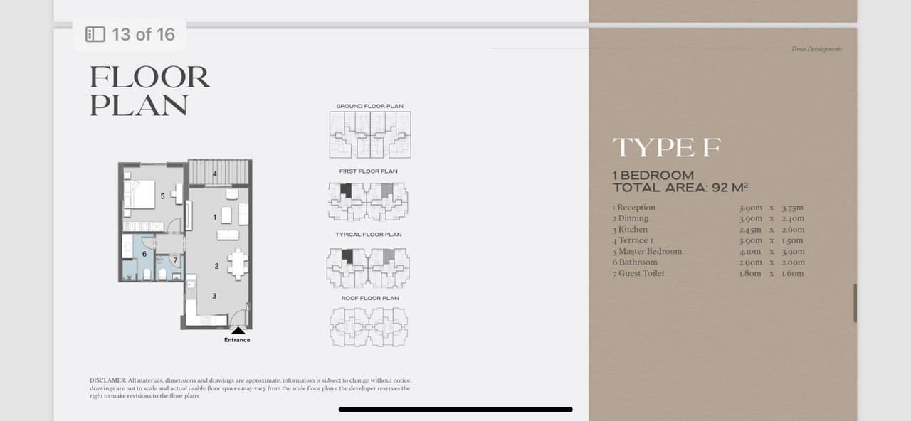 Floor plan for apartment at Avelin
