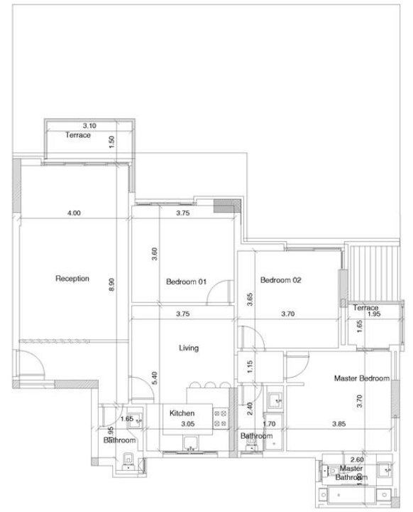 Floor plan for apartment at Scenario