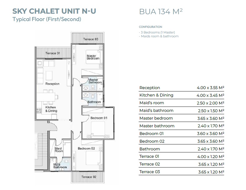 Floor plan for chalet at Telal - Shores