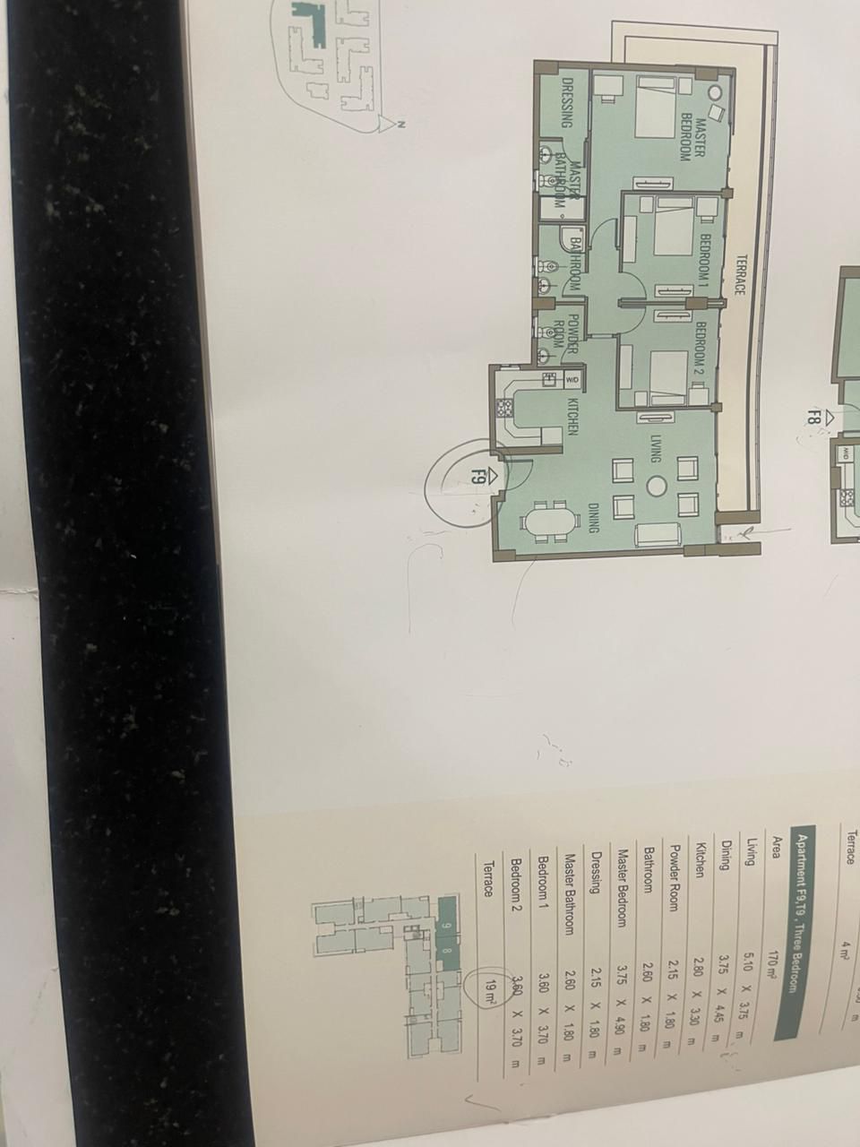 Floor plan for apartment at El Rehab