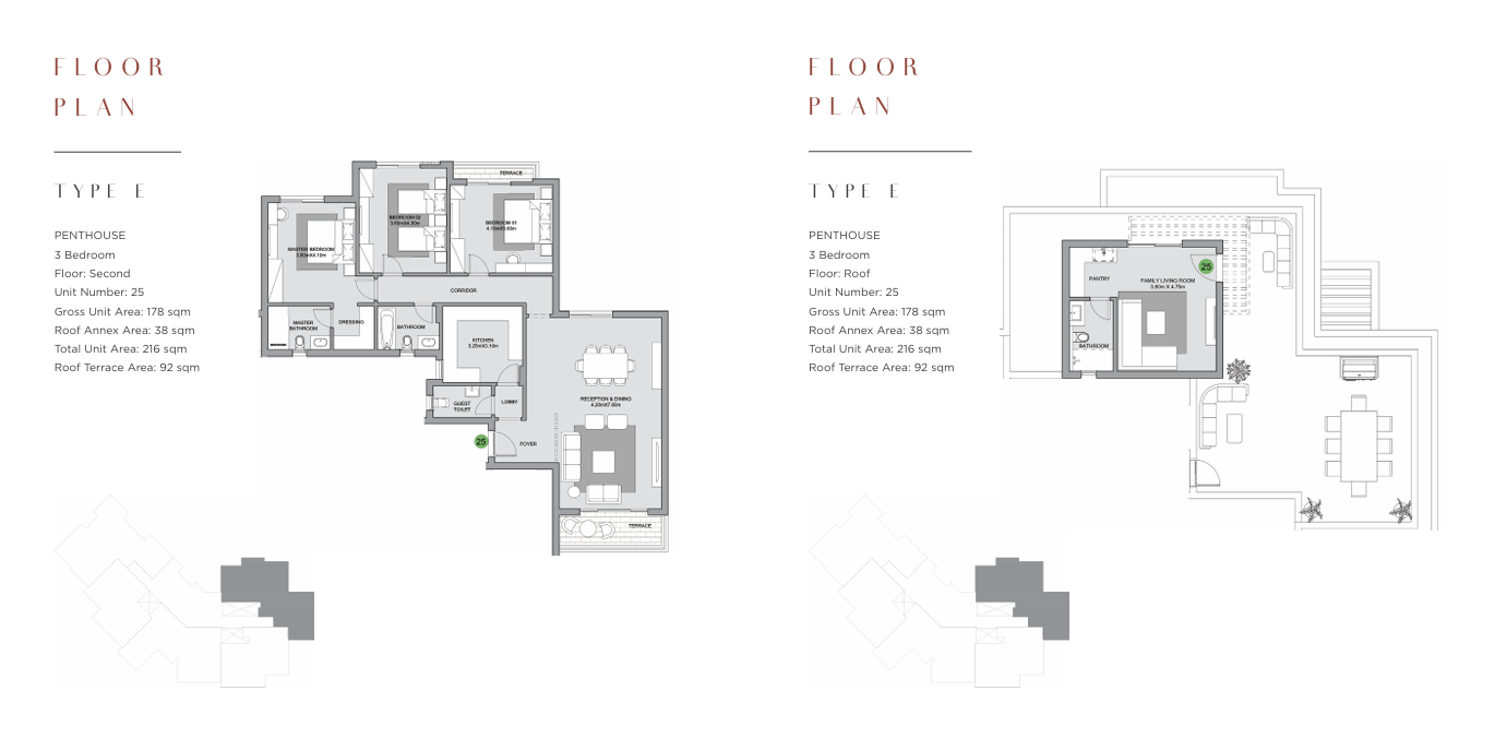 Floor plan for penthouse at The Estates Residence
