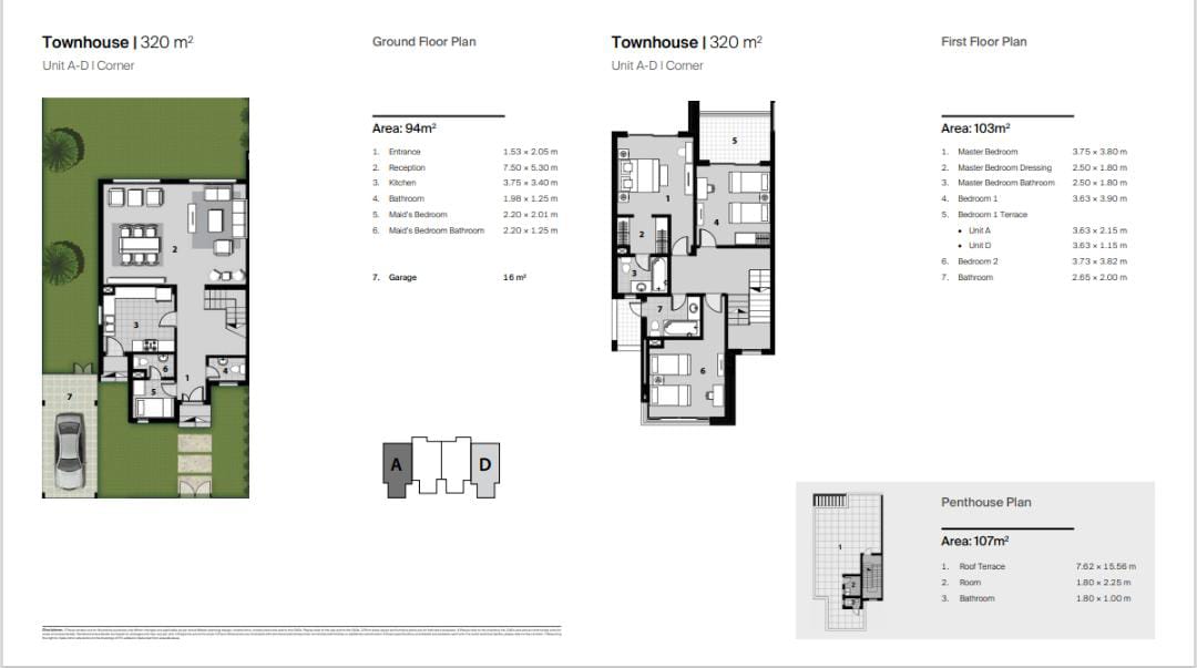 Floor plan for townhouse at Etapa