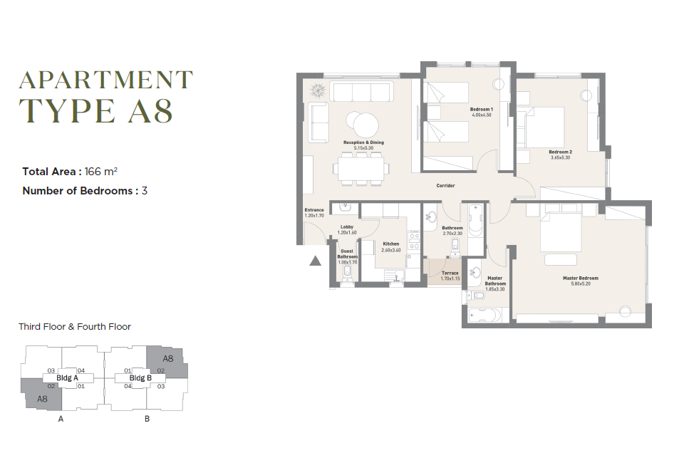 Floor plan for duplex at Al Maqsad