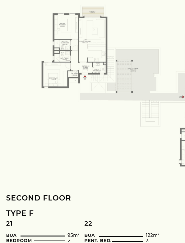 Floor plan for apartment at DUA