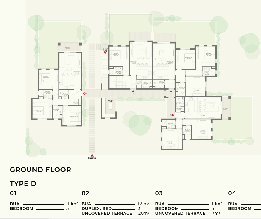 Floor plan for apartment at DUA