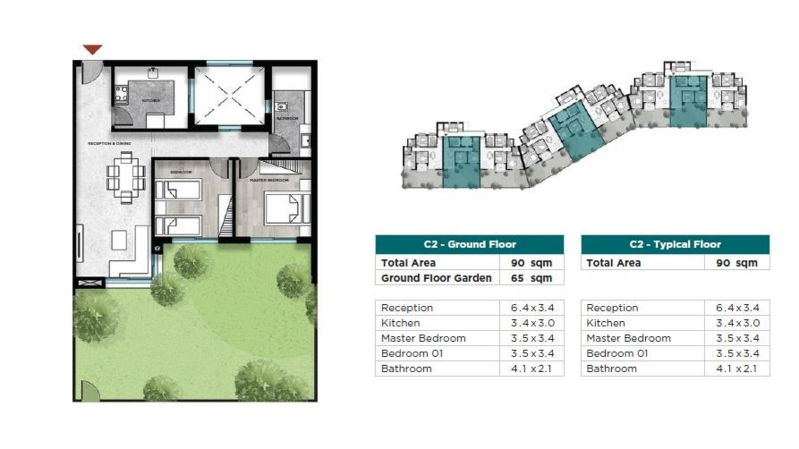 Floor plan for apartment at Kayan