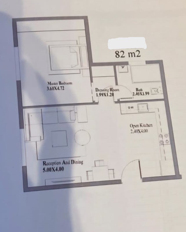 Floor plan for apartment at Jazebeya