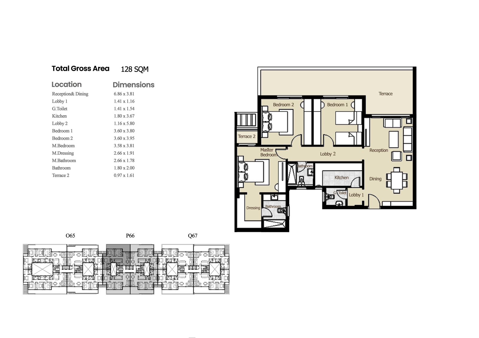 Floor plan for apartment at Azad Views