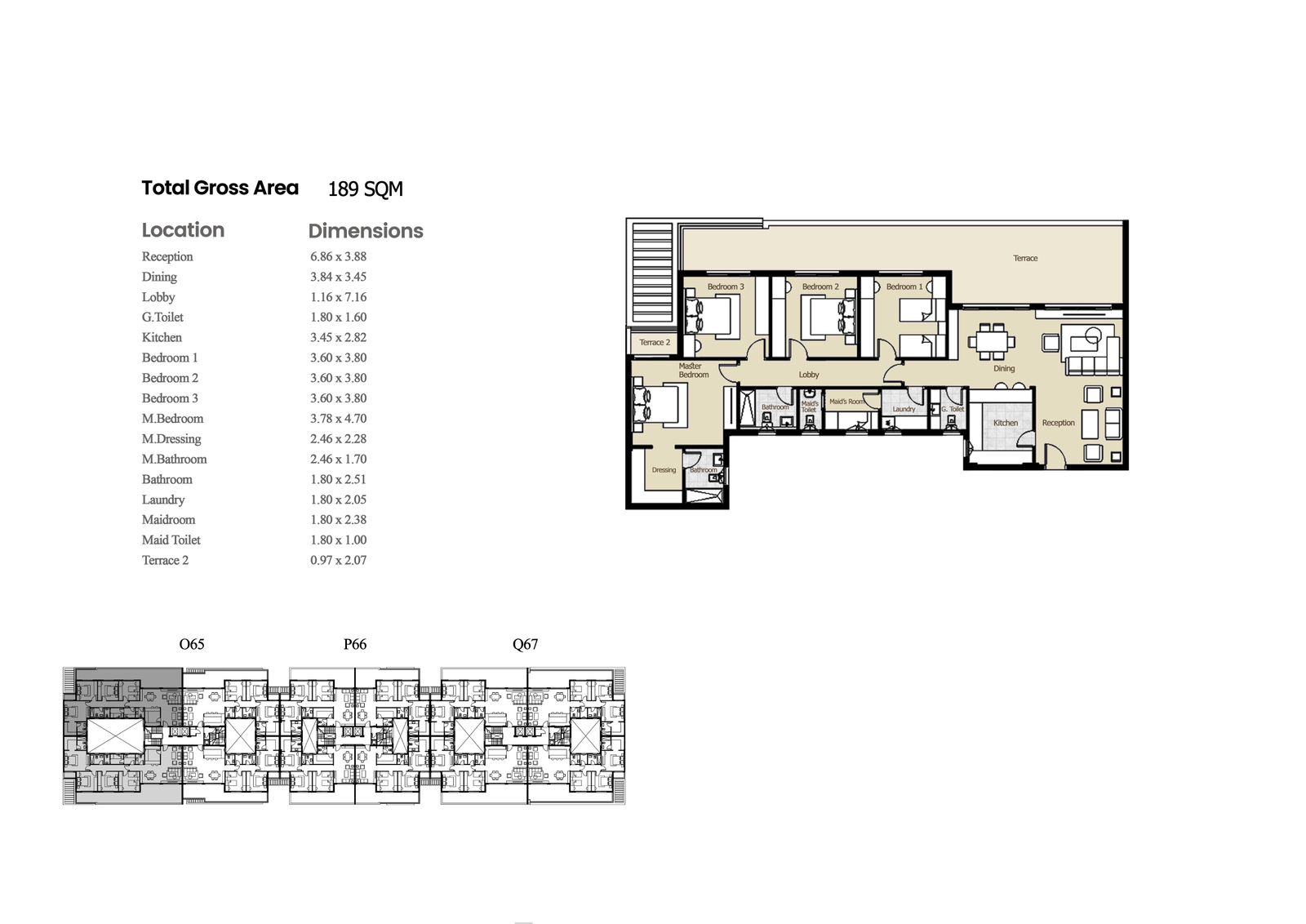 Floor plan for apartment at Azad Views