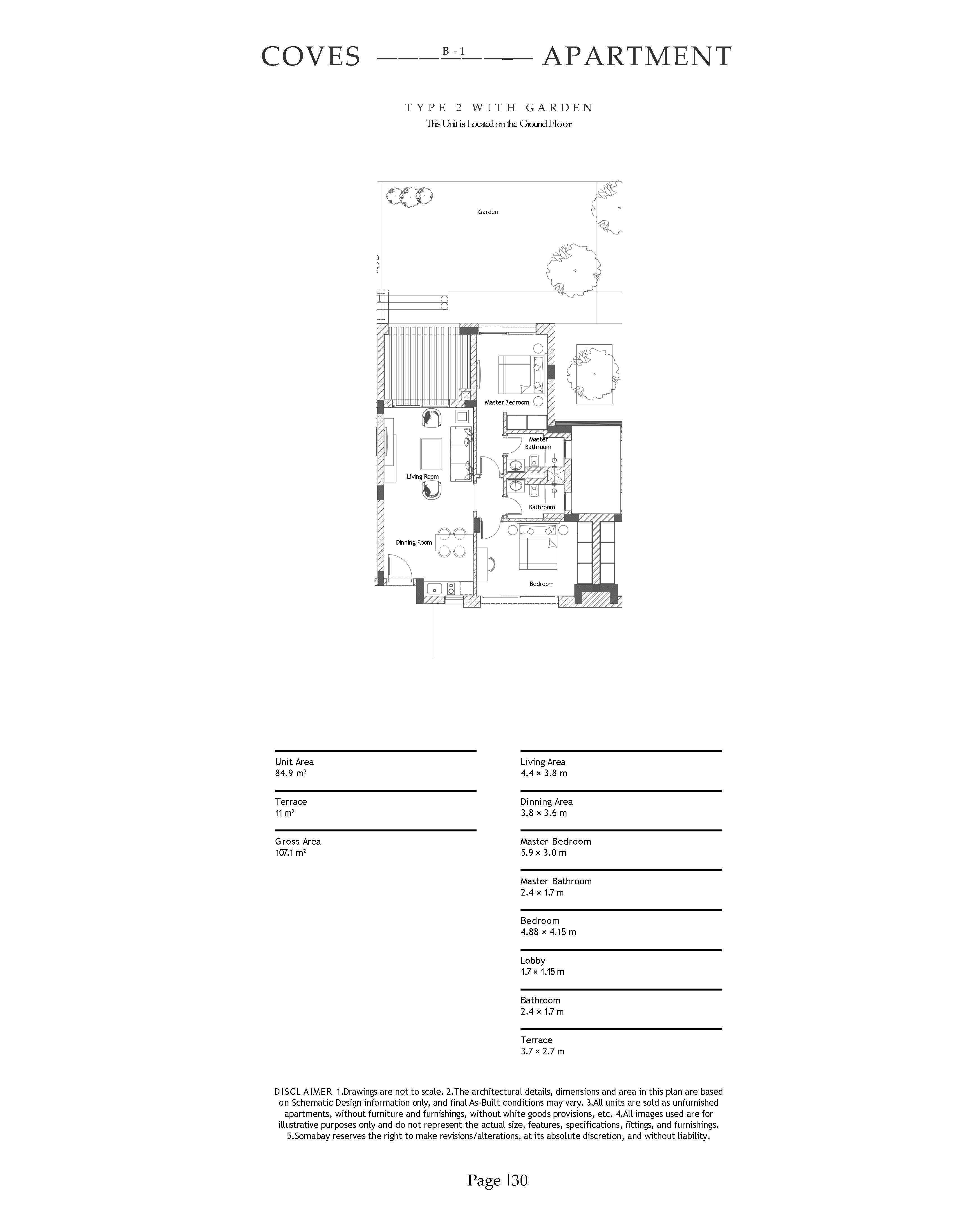 Floor plan for apartment at Soma Coves
