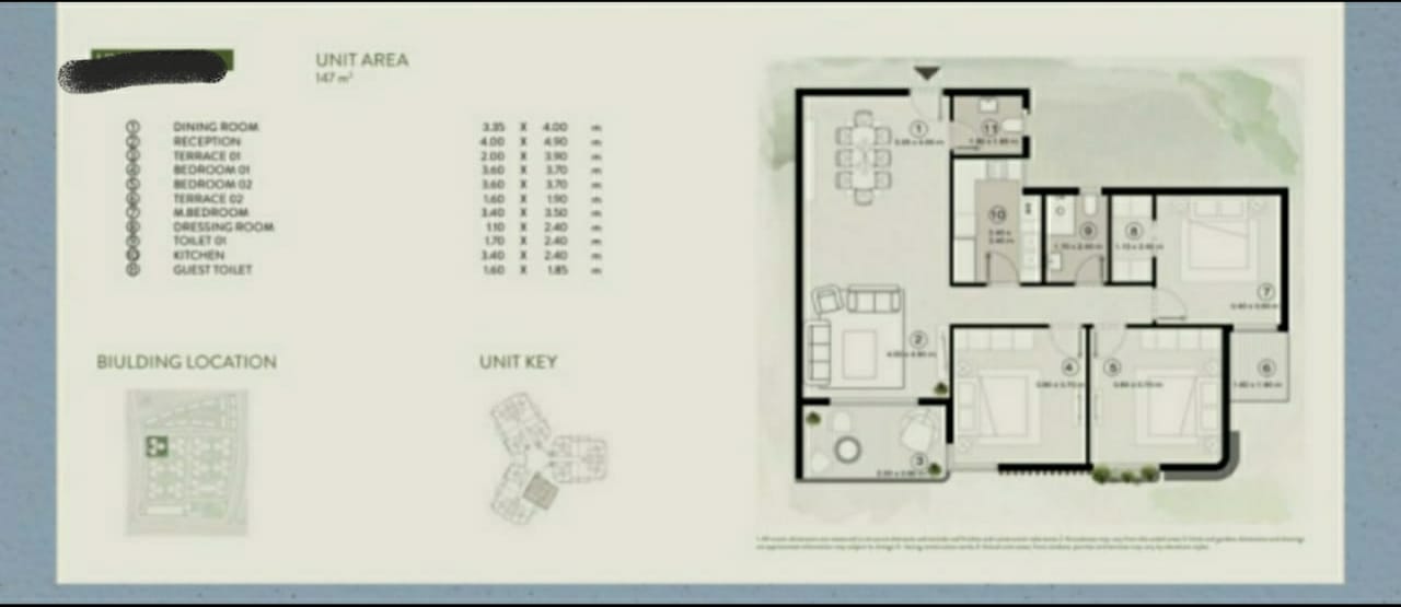 Floor plan for apartment at The Islands