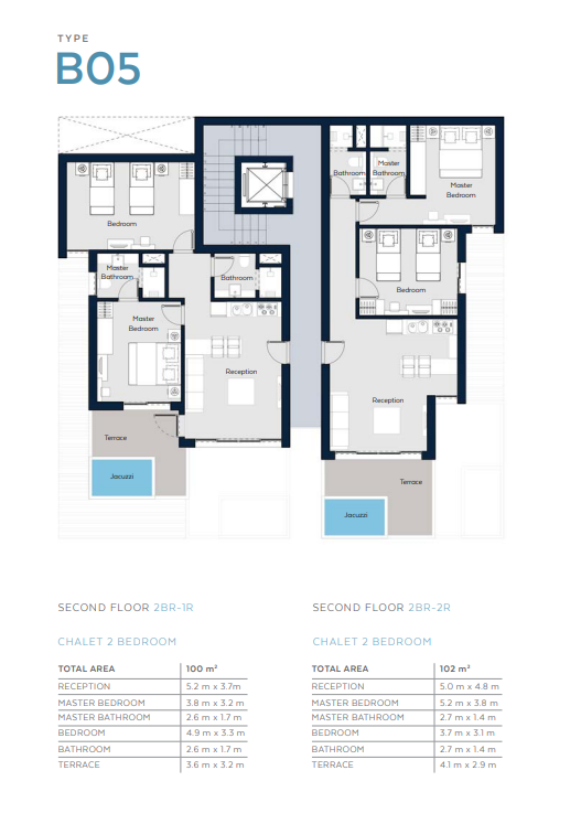 Floor plan for chalet at Il Monte Galala