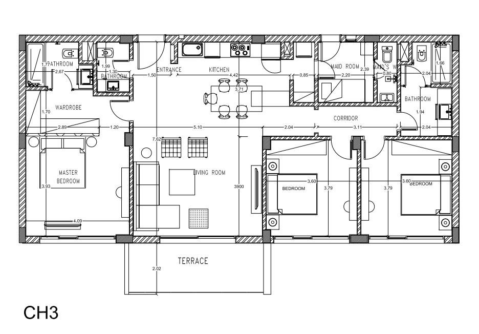 Floor plan for chalet at Il Monte Galala