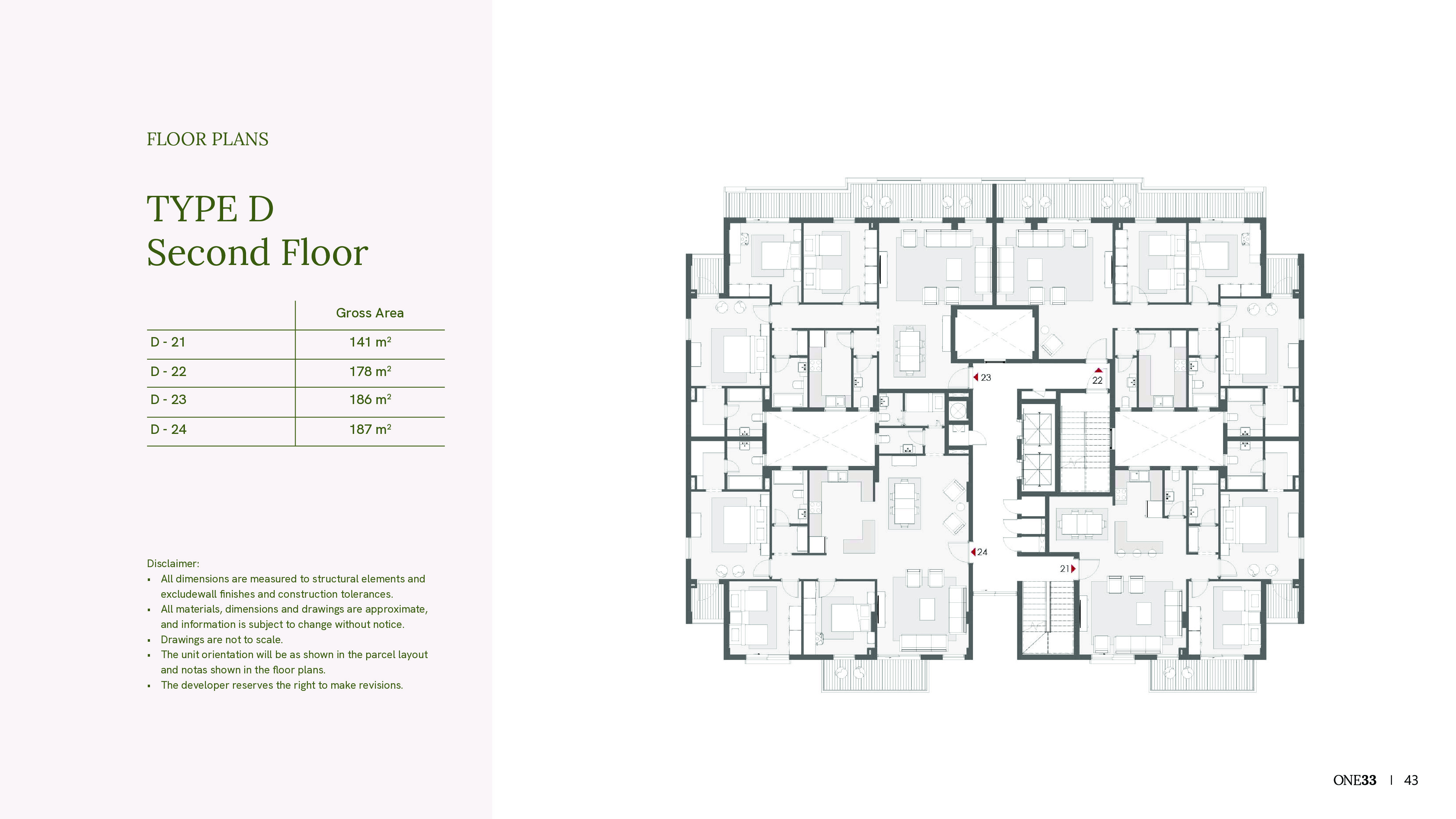 Floor plan for apartment at One33