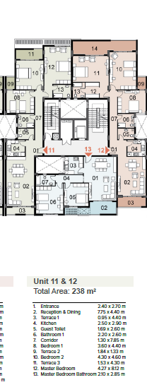 Floor plan for apartment at Mazarine