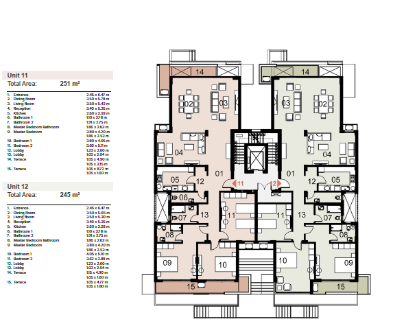 Floor plan for apartment at Mazarine
