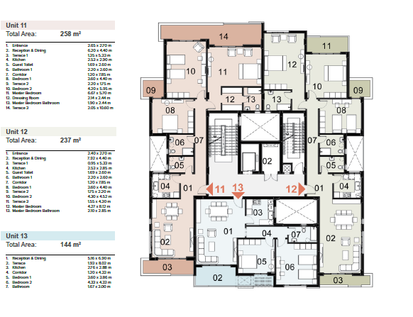 Floor plan for apartment at Mazarine