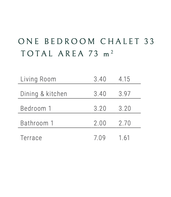 Floor plan for chalet at Majada Iwan