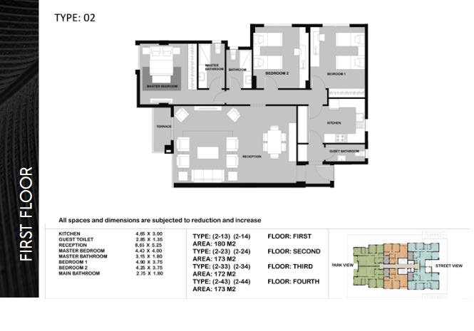 Floor plan for apartment at Sun Capital