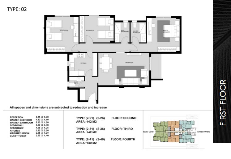 Floor plan for apartment at Sun Capital