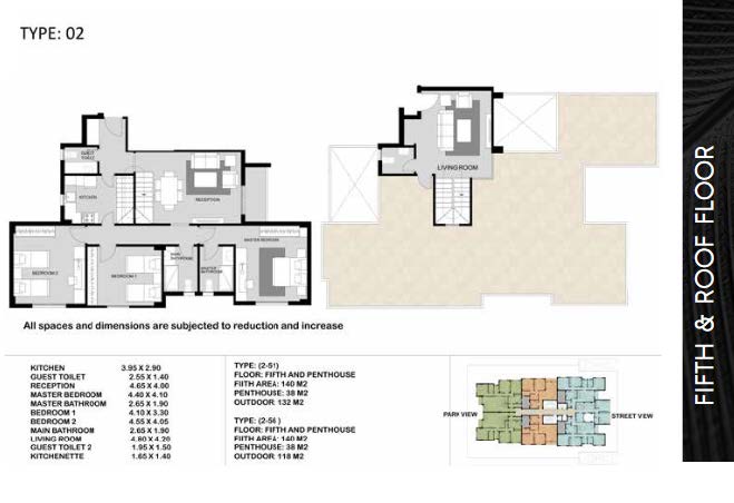 Floor plan for penthouse at Sun Capital