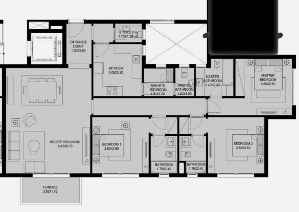 Floor plan for apartment at O West Orascom