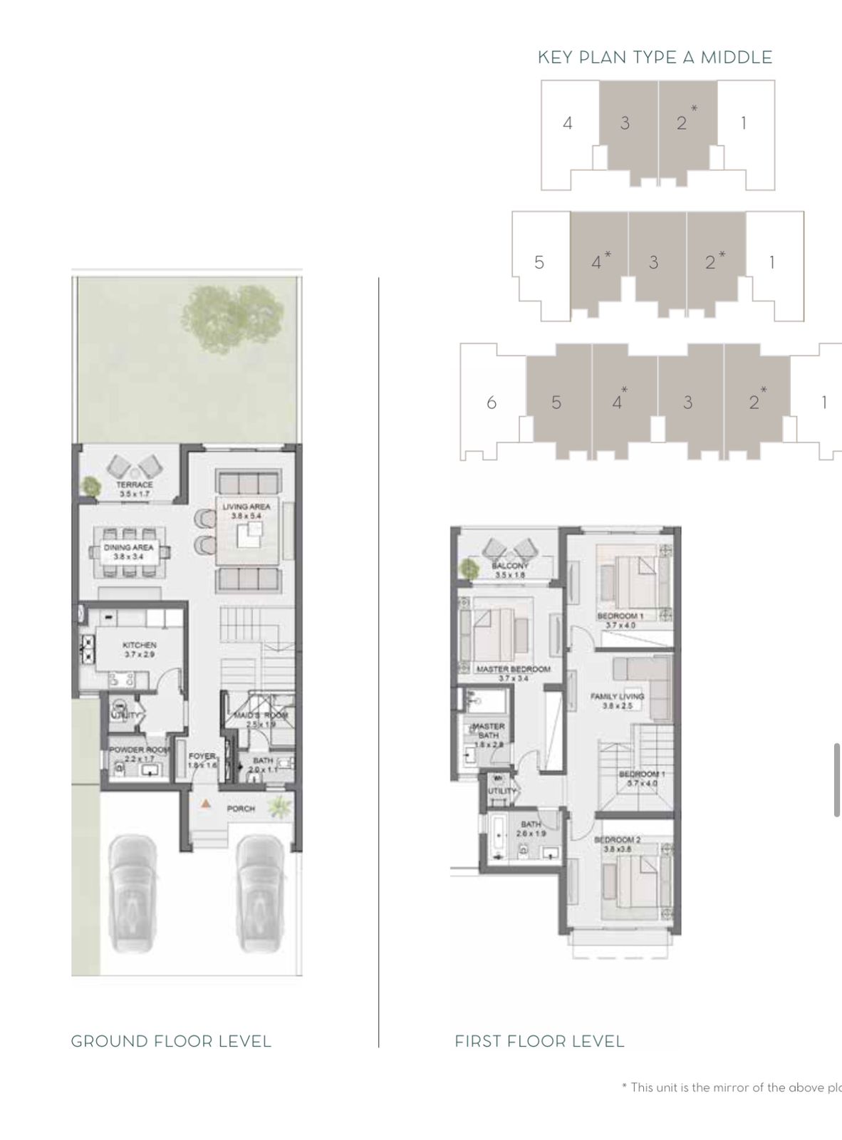 Floor plan for townhouse at Belle Vie