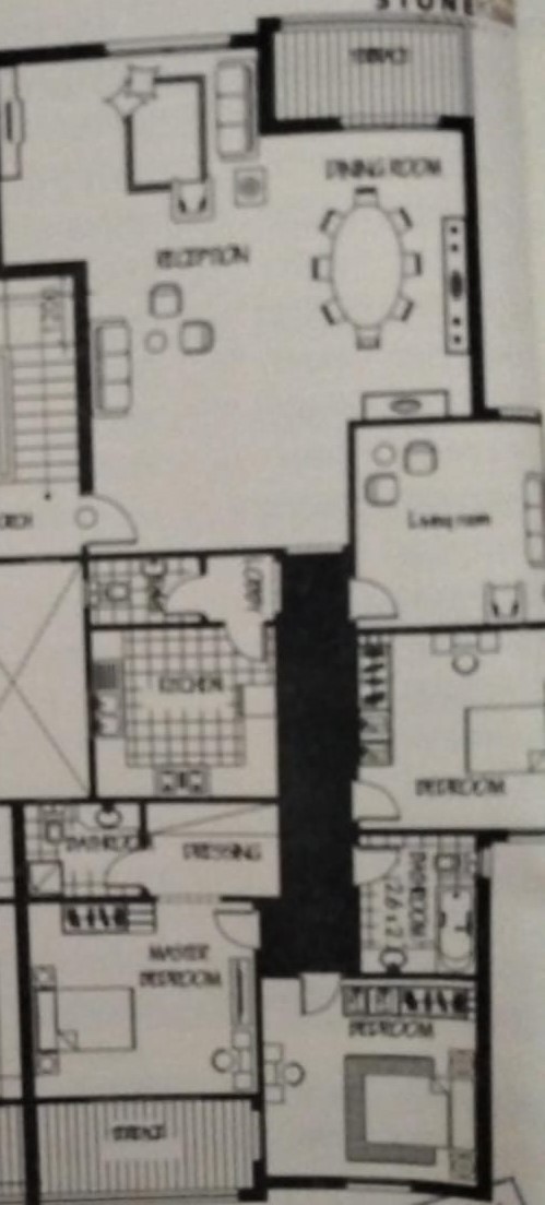 Floor plan for apartment at Stone Residence