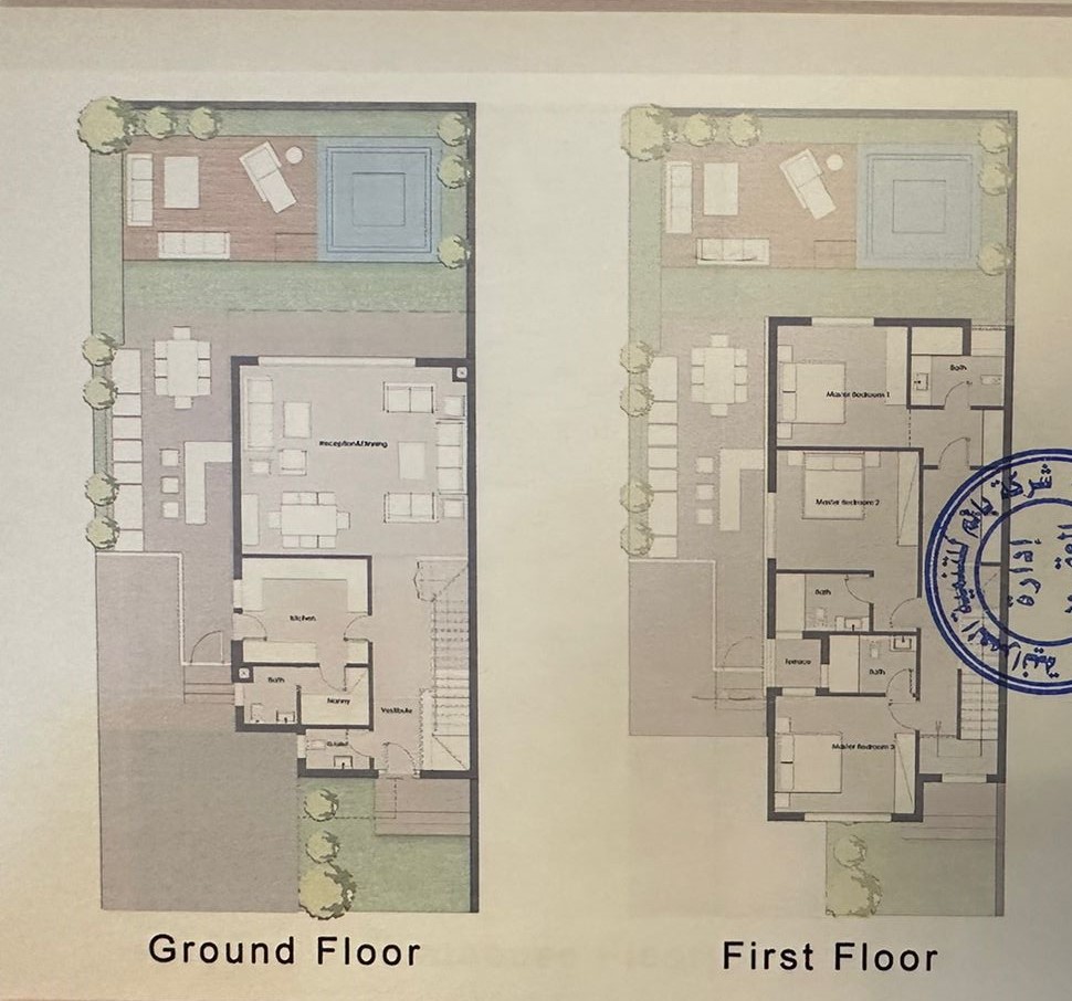 Floor plan for villa at Badya