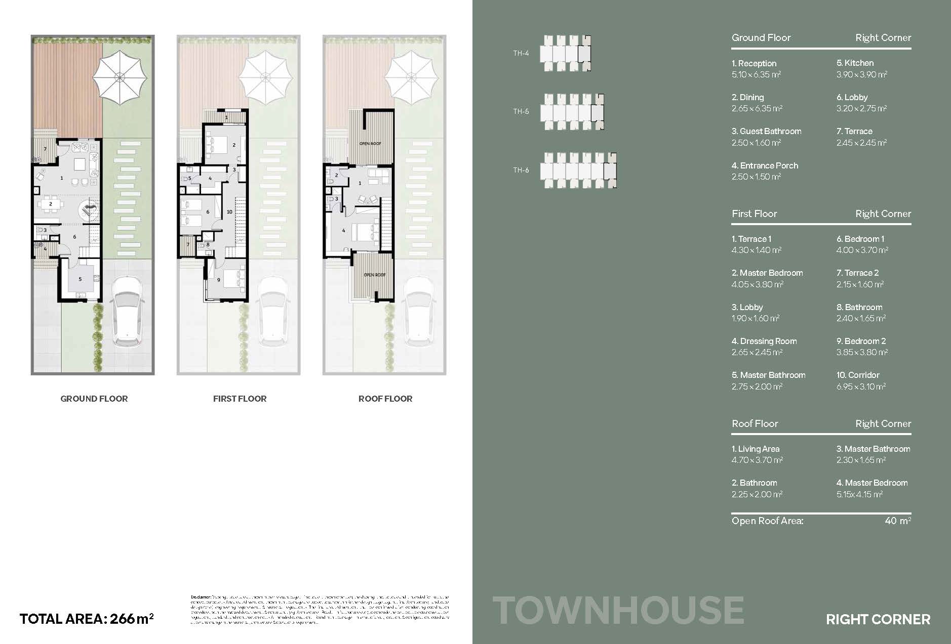 Floor plan for townhouse at Ivoire East