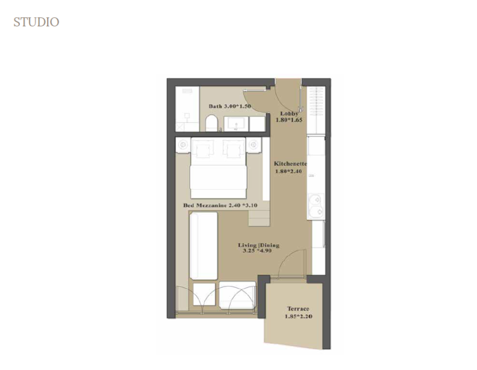 Floor plan for chalet at Il Monte Galala