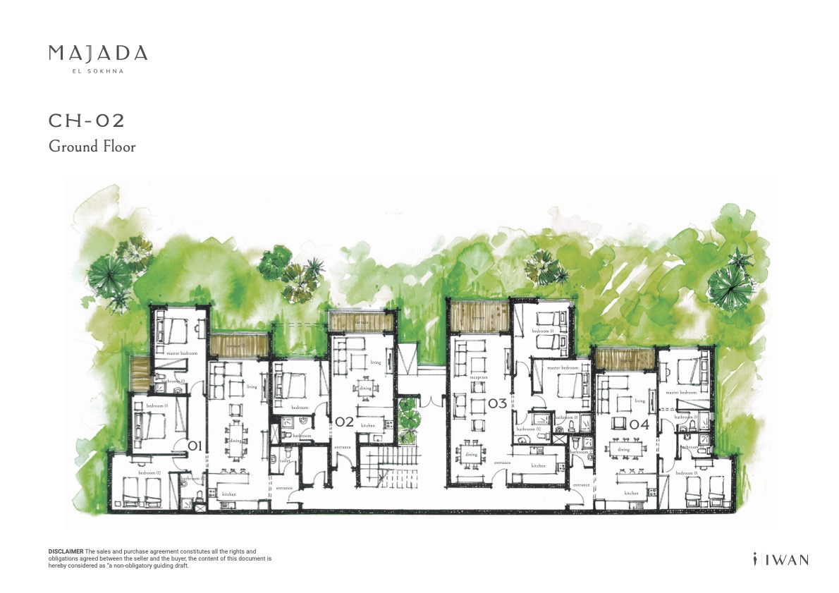 Floor plan for chalet at Majada Iwan