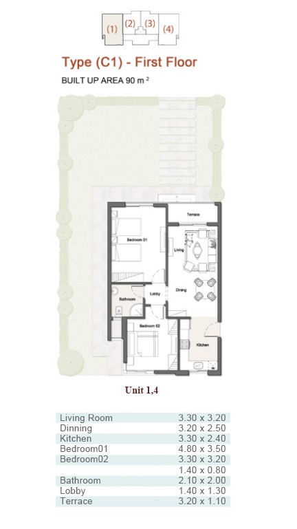 Floor plan for chalet at Q North