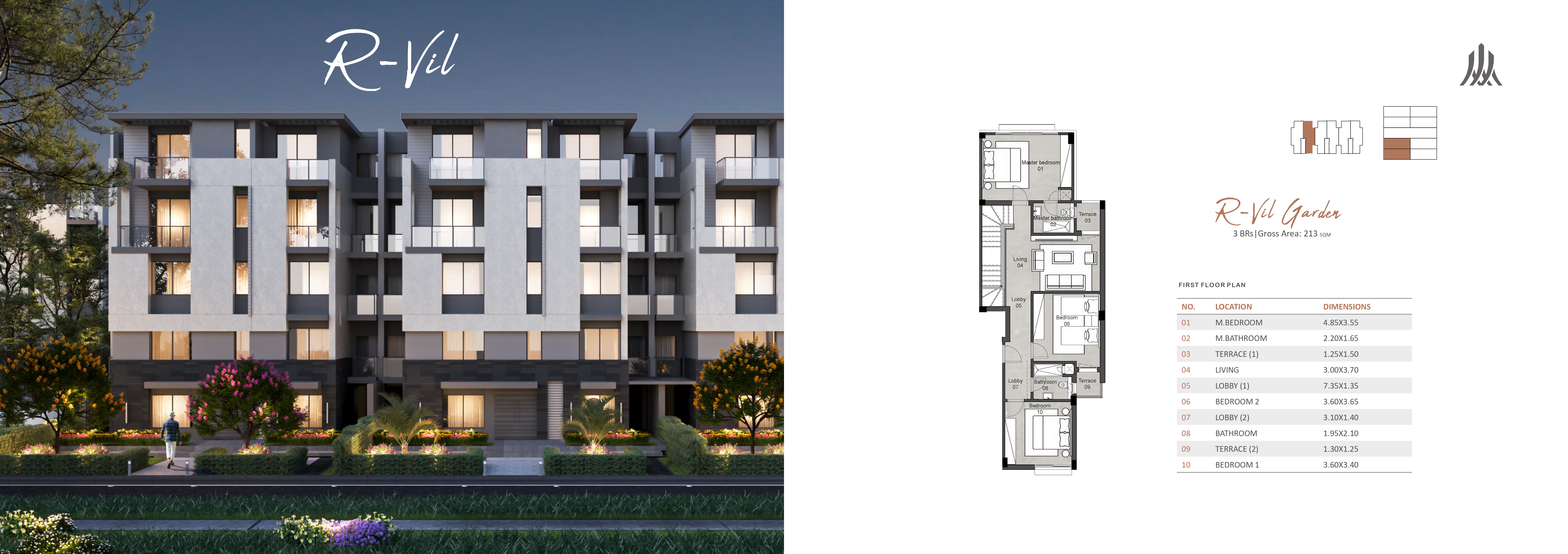 Floor plan for duplex at Rosevil