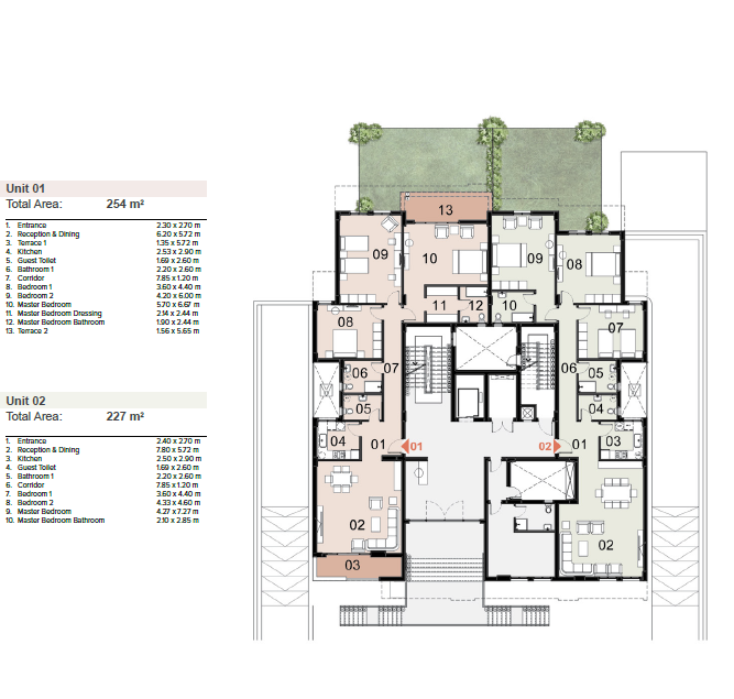 Floor plan for apartment at Mazarine