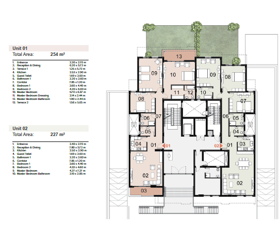 Floor plan for apartment at Mazarine