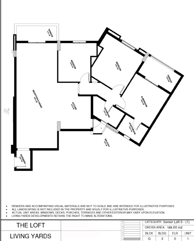 Floor plan for apartment at The Loft