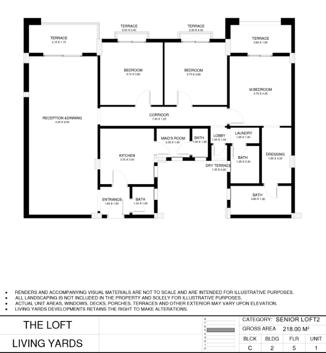 Floor plan for apartment at The Loft