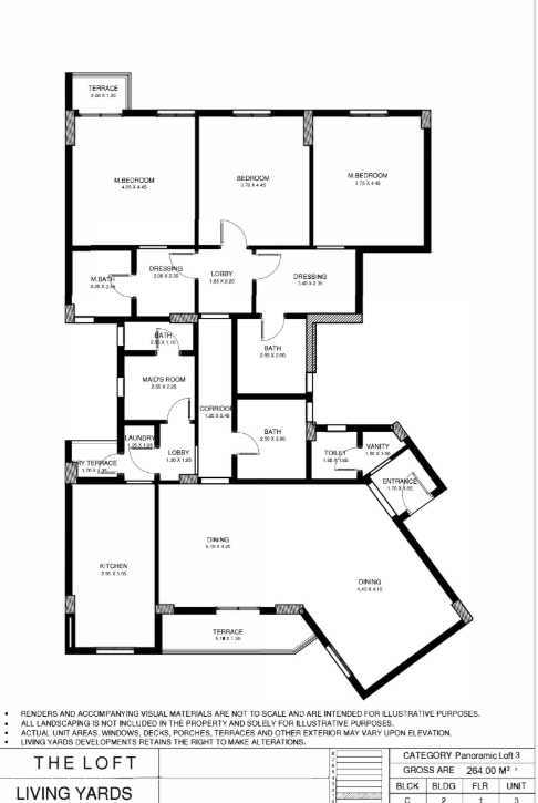 Floor plan for apartment at The Loft