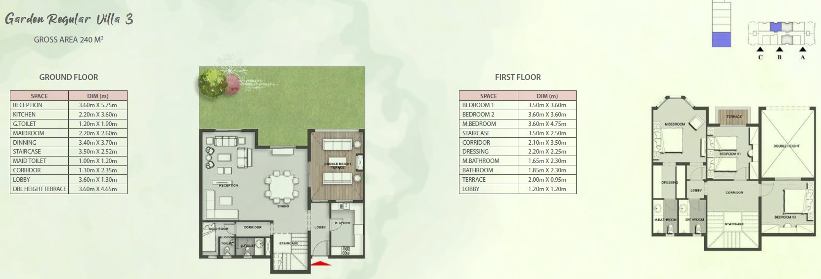 Floor plan for villa at Mountain View ICity New Cairo