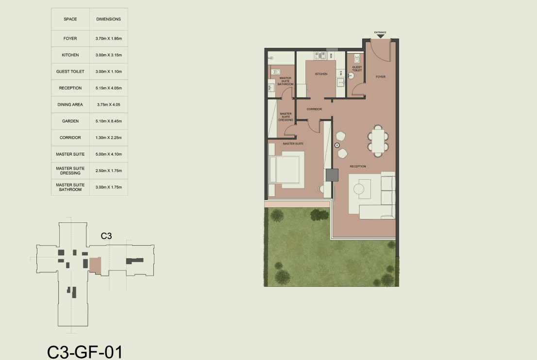 Floor plan for apartment at Edge